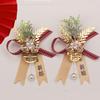 Suministros para Boda Venta al por Mayor Broche Familiar Estilo Chino Boutonniere Novio Novia Corsage Juego Completo para que lo usen Padres y Amigos