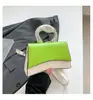 Bolso Cuadrado Pequeño Elegante Casual para Mujer con Costuras de Color Contrastante Bolso de Mano 2025 Verano Nuevo Bolso de Hombro Casual de Aspecto Caro