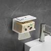 Porta-pañuelos de acrílico sin perforación para cocina, mesa de comedor, baño, lavabo, inodoro, almacenamiento de pared para toallas