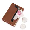 Nueva cartera multifuncional RFID antirrobo cepillo bolsa para tarjetas antimagnética cartera corta para hombre bolsa para tarjetas magnéticas de gran capacidad