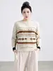 Ropa de mujer para principios de otoño: Blusas de diseñador con estampados únicos, cuello redondo, mangas murciélago, corte holgado, adelgazante, Camiseta de manga larga Issey Miyake