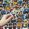 55 Piezas de Divertidos Pegatinas de Dibujos Animados de Piratas para Niños, Estilo Aventura, Manualidades DIY, Funda de Teléfono, Decoración Personalizada, Pegatinas Culturales y Creativas, Venta al por Mayor
