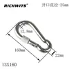 Acero inoxidable con mosquetón de resorte de tuerca, hebilla de resorte de seguridad, acero inoxidable 304 316, hebilla de cadena para perro, aparejo