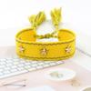 Pulsera de Correa con Borla de Remache de Estrella de Cinco Puntas, Pulsera Tejida de Estilo Étnico Colorido, Accesorios Transfronterizos de Estilo Mixto Multicolor