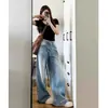 Jeans Rectos Talla Grande para Mujer Primavera y Verano 2025 Nuevo para Gorditas Figura de Pera Pierna Ancha Sueltos Estilizados Cintura Alta