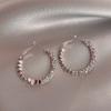 Pendientes de plata con forma de aguja, de lujo, de alta calidad, con diseño de personalidad de nicho, exagerados, de temperamento de moda para mujer, al por mayor