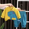 Conjunto de Otoño Moderno para Niños, Conjunto Casual Elegante, Nueva Camisa de Dinosaurio de Manga Larga para Primavera y Otoño, Conjunto Fresco de Dos Piezas para Niños
