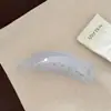 Presilha de cabelo tipo banana de tecido, simples e volumosa, tamanho grande, adequada para o trajeto diário, estilo gentil e despojado, presilha de cabelo vertical de acrílico