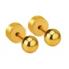 Pendientes Clásicos de Bolas de Acero Más Vendidos Transfronterizos para Mujer, Modernos, Sencillos, Compactos, Pendientes de Presión, Pendientes Metálicos de Acero Inoxidable