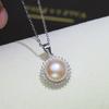 Acessórios DIY S925 Sterling Silver Classic girassol brincos brincos pingente anel conjunto Pérola vazio suporte acessórios