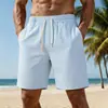 2026 Comercio Exterior Transfronterizo Europeo y Americano Amazon Nuevos Shorts de Verano para Hombre Casual Rayas Multicolor Cordón Bolsillo Cinco