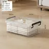 Caja de Almacenamiento Transparente para Uso Doméstico, Gran Capacidad, Engrosada con Tapa, Caja Organizadora de Ropa y Edredones, Caja de Almacenamiento para Armario de Dormitorio al por Mayor