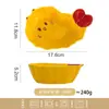 Tazón de Cerámica para Ensalada de Dibujos Animados con Forma de Camarón, Bonito Tazón de Arroz para el Hogar, Plato de Cena, Vajilla, Color Bajo Esmalte, Alto Valor Estético, Plato para Bocadillos y Desayuno