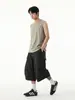G-Stone Verano Nuevo Sección de Bambú Raya de Algodón Estampado de Letras Chaleco sin Mangas para Hombre Holgado Cuello Redondo Deportivo Casual