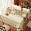 Toalha de Mesa Quadrada Estilo Americano, Impermeável, à Prova de Óleo, Lavável, Capa de Mesa de Jantar em PVC, Capa Pequena para Mesa Quadrada, Pano para Mesa de Centro com Ambiente