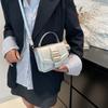 Nuevo 2026 Bolso Cruzado de Moda Versátil con Textura Estilo Coreano Moda Simple Bolso Cuadrado Pequeño de un Solo Hombro con Textura