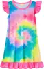 Pijama Infantil Feminino Transfronteiriço com Estampa 3D de Princesa, Pijama de Unicórnio, Camisola Feminina de Sereia com Manga Morcego para Casa