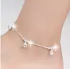 Versión coreana de Corea del Sur tobillera de plata de imitación de verano retro moderna decoración para el pie moda temperamento transfronterizo playa joyería para mujer venta al por mayor