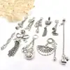 Nuevo Pulsera China Borla Estilo Étnico Colgante Calabaza Lazo Dosel de Loto Colgante de Cristal Pulsera de Plata Antigua Accesorios