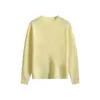 Suéter de cashmere com design elegante de tricô sem costura, gola redonda, para mulheres, novo outono e inverno, malha de lã macia e solta