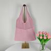 Bolsas Populares Transfronteiriças para Mulheres, Bolsas de Tricô Versáteis, Bolsas de Ombro Vazadas Dopamina, Bolsas Tote Versáteis, Bolsas de Mão de Palha
