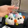 Pelota de Peluche Linda Peluche Bola de Carbón Falsa Colgante de Bolso Muñeca Colgante Muñeca de Dibujos Animados Llavero de Coche Regalo