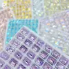 Azúcar de Roca 6*8mm 1:1 Decoraciones para Uñas Rectangulares de Corte Huazi Imitación Cubo de Azúcar Diamante Roca de Azúcar Súper Brillantes Venta al por Mayor