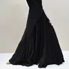 Otoño/Invierno 2026 Nueva Falda Plisada para Mujer Cintura Alta Arrugada Dobladillo Ancho Falda Línea A Falda Retro de Pana de Longitud Media