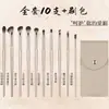 Set de Pinceles de Maquillaje Dorados de 13 Piezas y 15 Piezas, Pincel para Sombras de Ojos, Pincel para Sombras de Nariz, Pincel Biselado en Forma de Hoz para Contorno, Set Portátil de Pinceles para Ojos