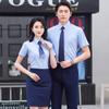 Camisa de Fibra de Bambu Slim-fit Vestido para Entrevista de Negócios Masculino e Feminino Igual Camisa de Manga Curta Roupa de Negócios Ferramental LOGO Bordado