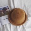 Sombrero bombín de cúpula rizada de diseñador celebridad de internet invierno cálido lana sombrero de pescador temperamento femenino cara que luce pequeña sombrero de cubo femenino