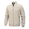 Chaqueta transfronteriza para hombre con cuello mao, abrigo fino desgarrado para primavera y otoño, top casual deportivo multicolor para hombre joven, para commuting