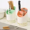 Portapalillos de Cocina, Caja de Almacenamiento de Vajilla con Drenaje, Soporte para Cucharas y Tenedores, Cesta de Plástico para Palillos, Portapalillos Creativo, Jaula para Palillos