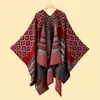 Comercio Exterior Europeo y Americano Moda Femenina Camuflaje Cachemira Dividido Largo Grueso Chal Venta Caliente AliExpress Capa