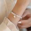 Pulseira Feminina de Prata de Lei S925 com Pérolas Naturais Irregulares, Estilo Frio de Prata Quebrada, Joia de Nicho Elegante e Versátil