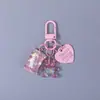 Chaveiro Urso de Goma Colorido Coração Chaveiro de Contas DIY Acessórios Pingente Decorativo Versátil Atacado