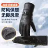 [Frio -40] Luvas Masculinas de Inverno Quentes Impermeáveis à Prova de Frio Espessadas para Pilotagem de Motocicleta Mãos de Algodão PU