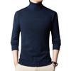 Mantsbo Recomenda Principalmente Suéteres Básicos de Cor Sólida, Gola Alta, Camada Dupla para Outono e Inverno Masculino, Fio Cardado Trançado My02 Casual