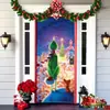 2026 Nueva Cortina de Puerta Navideña Bandera Decoración de Fondo del Monstruo Verde Grinch Navideño para Exteriores Tela Colgante Cubierta de Puerta