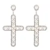 Brincos de Argola Cruzados Europeus e Americanos Exagerados Modernos de Luxo com Pedras de Diamante Personalidade Tendência Sexy Brincos de Strass Luxo Atacado