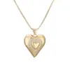 Collar Colgante de Corazón de Circonita Chapado en Oro Real Simple y Lujoso Transfronterizo Aogu Cadena para Clavícula Versátil Retro de Nicho