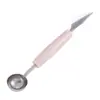 Cuchara para hacer bolas de fruta de acero inoxidable, herramienta para platillos de sandía, cuchara para sacar bolas de doble cabeza, cuchillo para tallar, cuchara para sandía, accesorios para helado