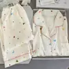 Pijama Nuevo de Algodón Nube para Mujer Primavera y Otoño 2025, Conjunto de Cardigan de Manga Larga y Pantalón Largo, Ropa de Casa Dulce de Verano para Mujer