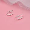 Pendientes de Aro Espiral de Plata de Ley S925 Seleccionados Cuidadosamente con Circonitas para Mujer, Pendientes de Nicho de Gama Alta Microincrustados, Aros Amigables con los Oídos, Populares en Xiaohongshu
