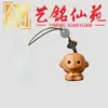 Madera de ciprés 12 signos del zodíaco lindo animal de dibujos animados cadena para teléfono colgante decoración de bolso para hombres y mujeres, regalo coleccionable
