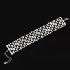 Joyería nupcial pulsera de diamantes completa pulsera de strass con temperamento accesorios de boda nupcial pulsera de strass al por mayor B057