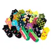 2026 Calcetines Nuevos para Hombre Primavera y Verano Delgados con Estampado de Frutas Calcetines Tobilleros Calcetines Bajos de Moda para Mujer Calcetines Absorbentes de Sudor Transfronterizos de Amazon