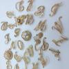 26 Letras Inglesas Broche de Solapa de Cristal, Accesorios de Botón de Solapa, Broche de Diamante para Ropa de Tía de Traje, Número Yp222