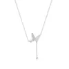 Collar de Perla y Pedrería Mariposa, Diseño de Nicho Estilo Ins de Lujo Ligero, Cadena para Clavícula con Elegancia de Hada, Nuevo Accesorio