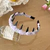 Tiara Denteada de Bolinhas Doce para Mulheres, Faixa de Cabeça Antiderrapante para Lavar o Rosto, Penteado, Novo Acessório de Presilha de Cabelo 2026
